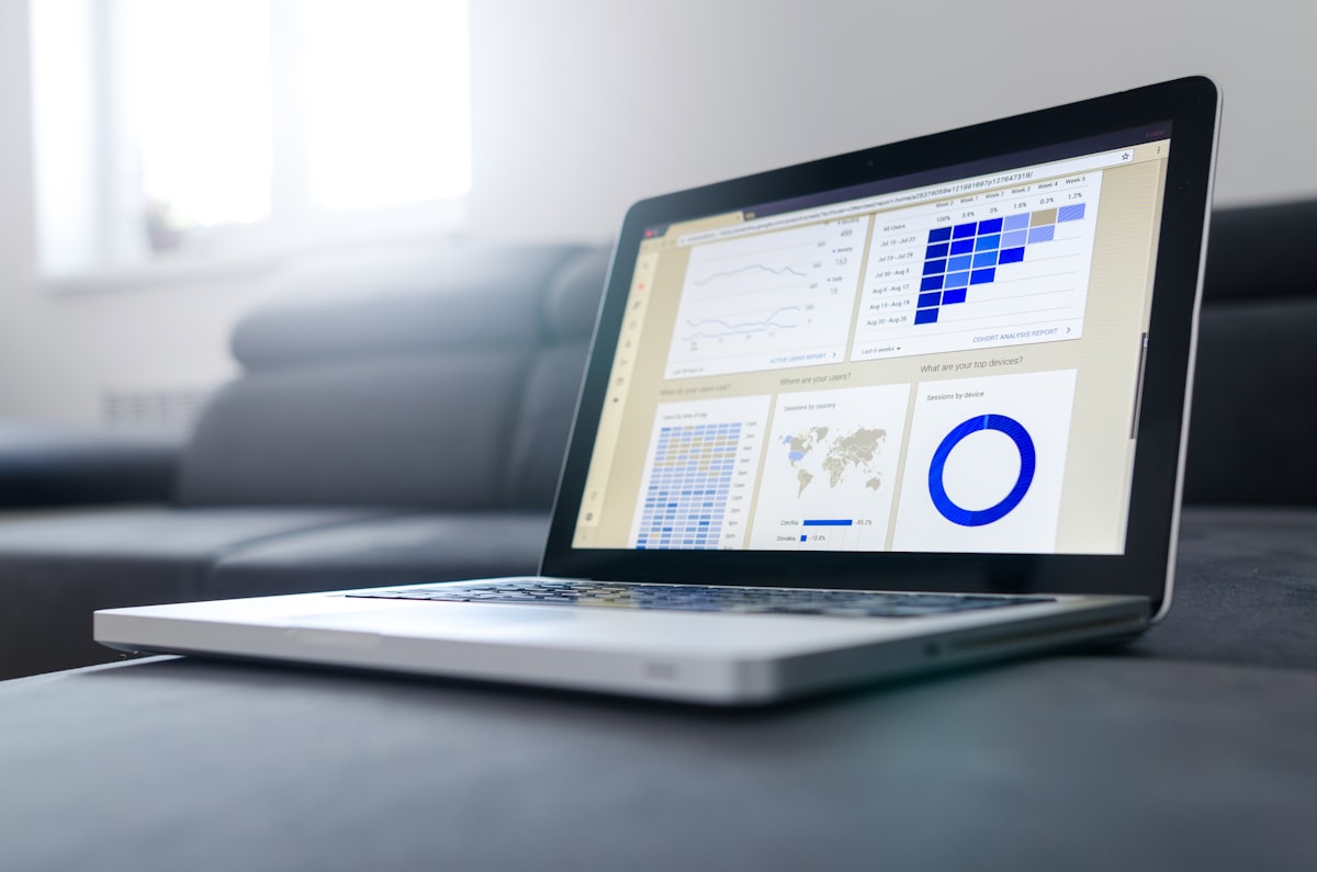 Notebook com dashboards de análise de dados