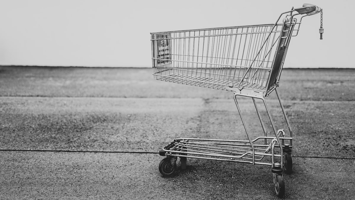 Carrinho de compras vazio — abandono de carrinho